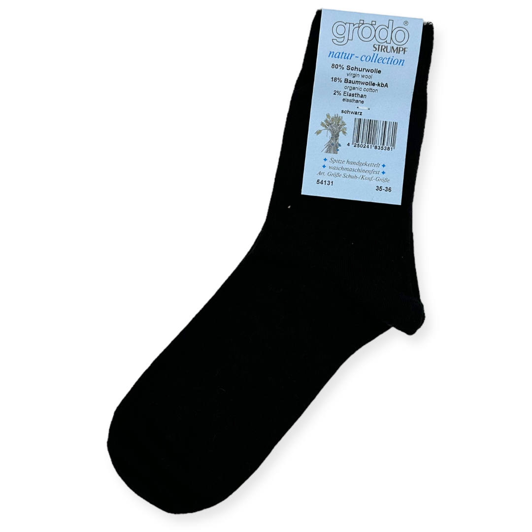 dünne, warme Wollsocken Erwachsene schwarz