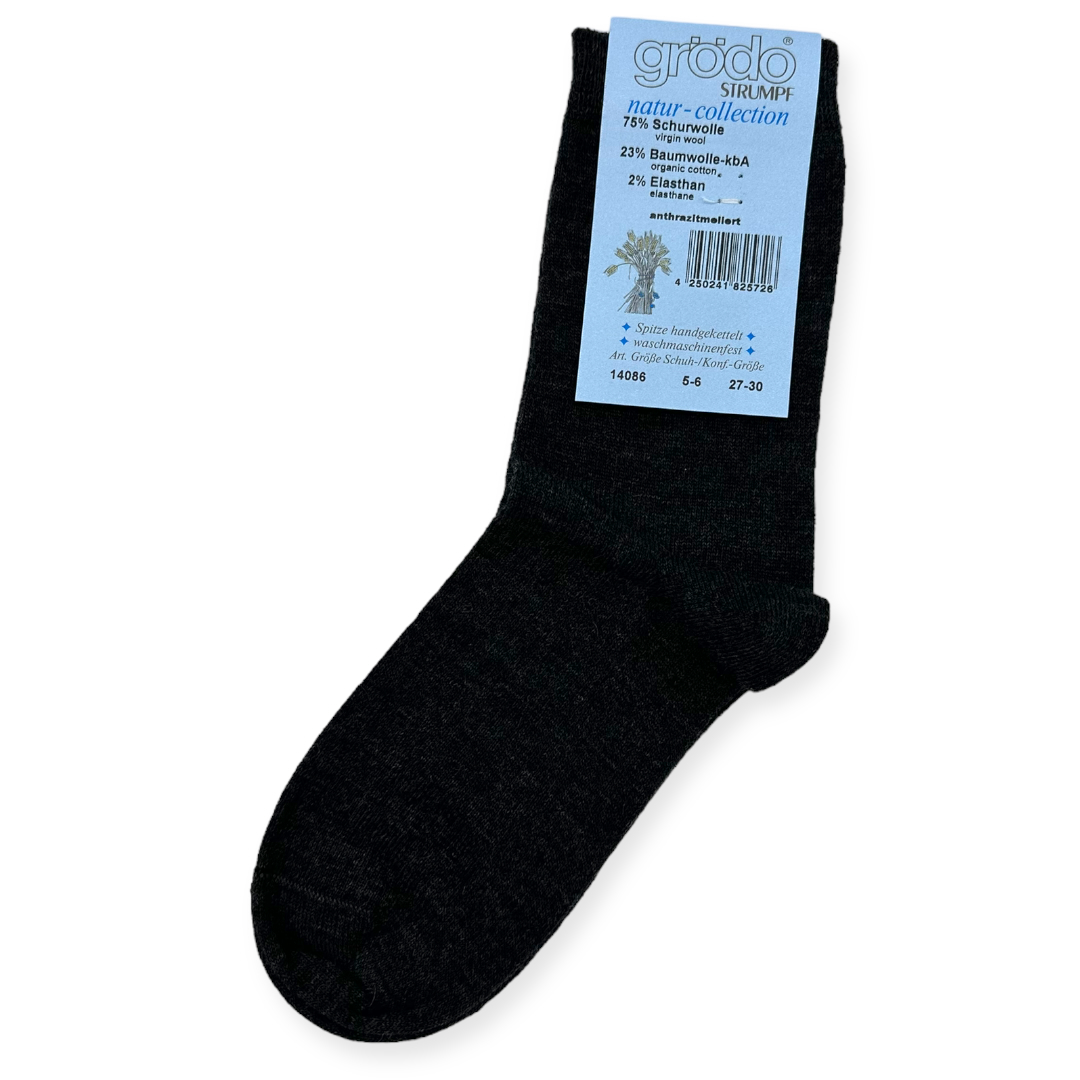 dünne, warme Wollsocken anthrazit