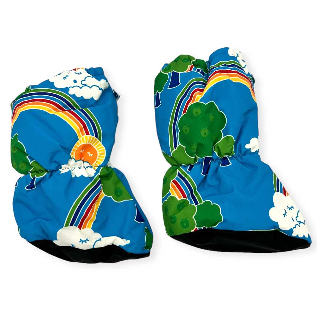 Winterbooties Krabbel-, Lauflernschuhe Überzieher Regenbogen blau