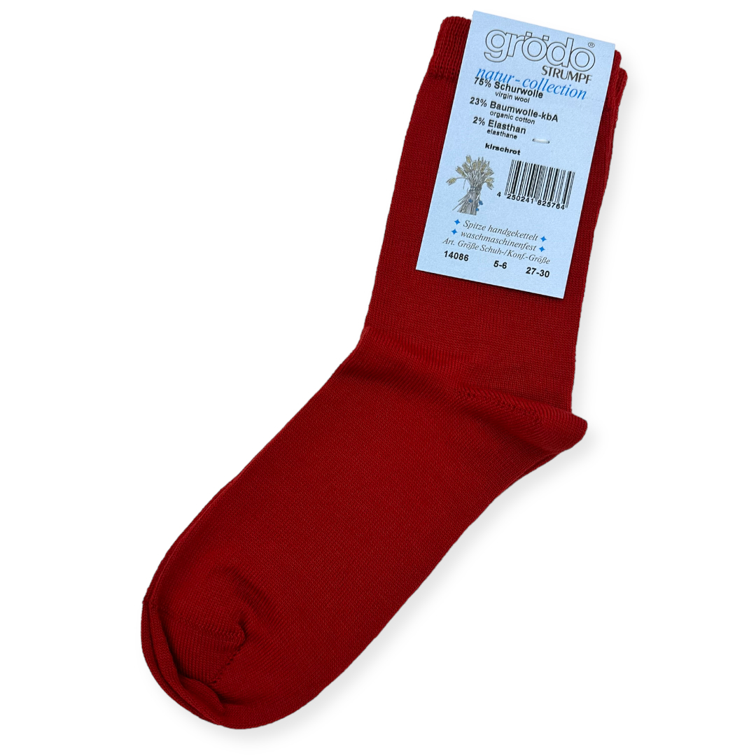 dünne, warme Wollsocken rot