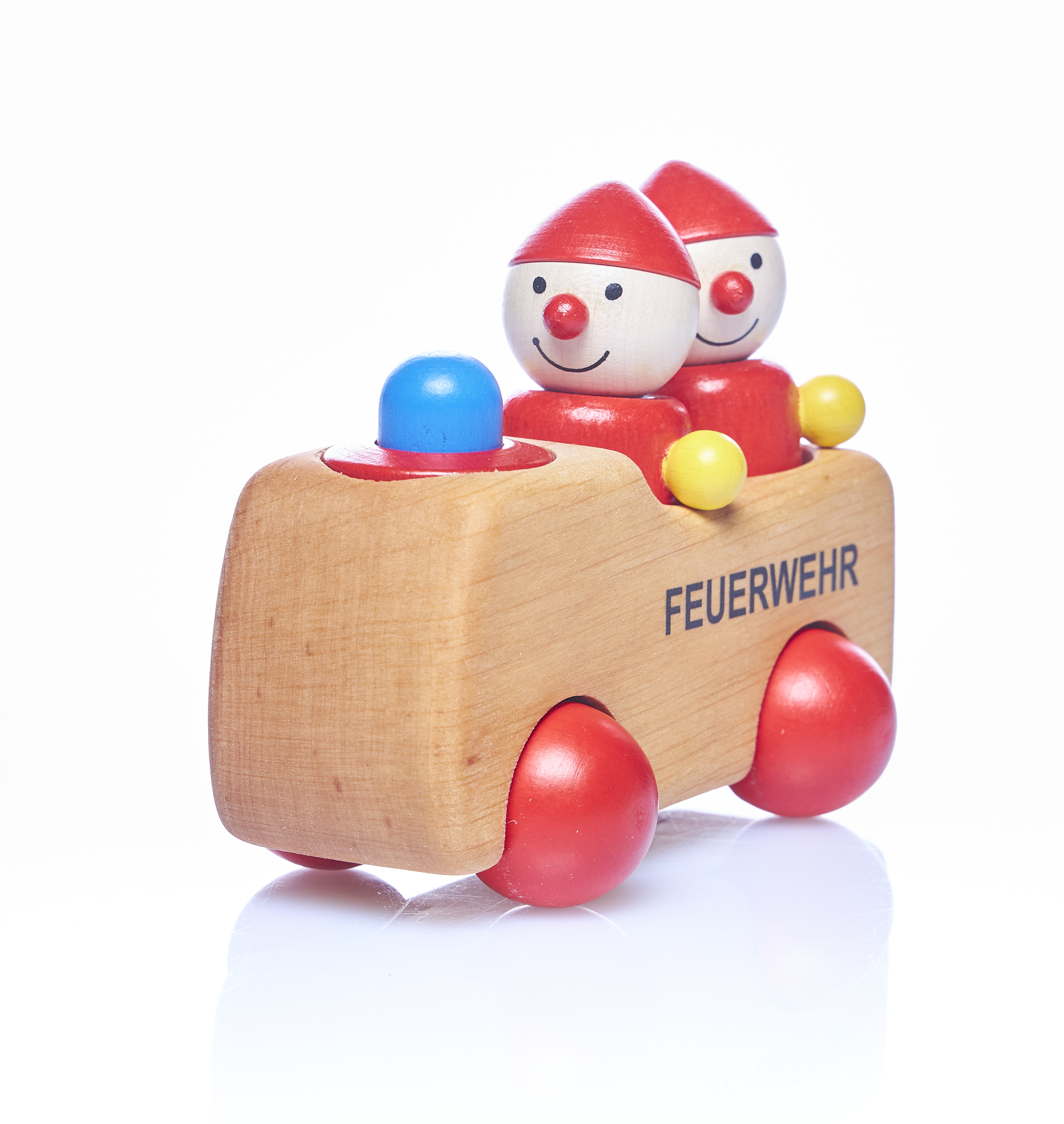 Feuerwehrwicht Manne mit Hupe 